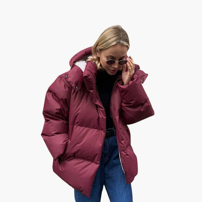 Quinn Women's Puffer Jacket - fabric and finish detail