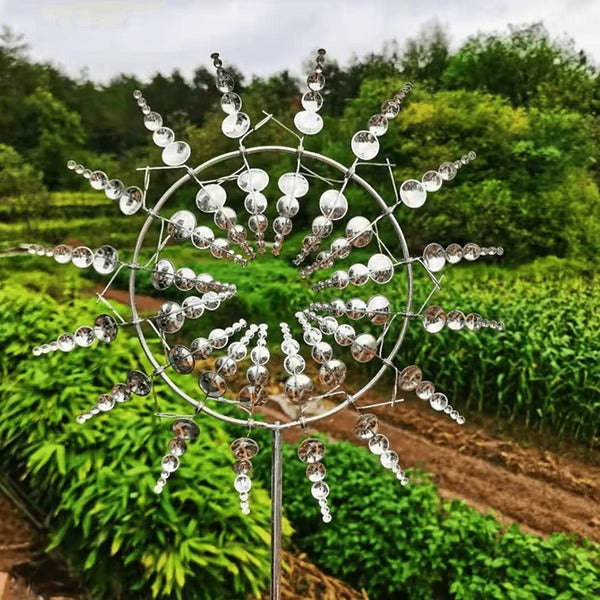 Birch Solar Wind Spinner - close-up detail