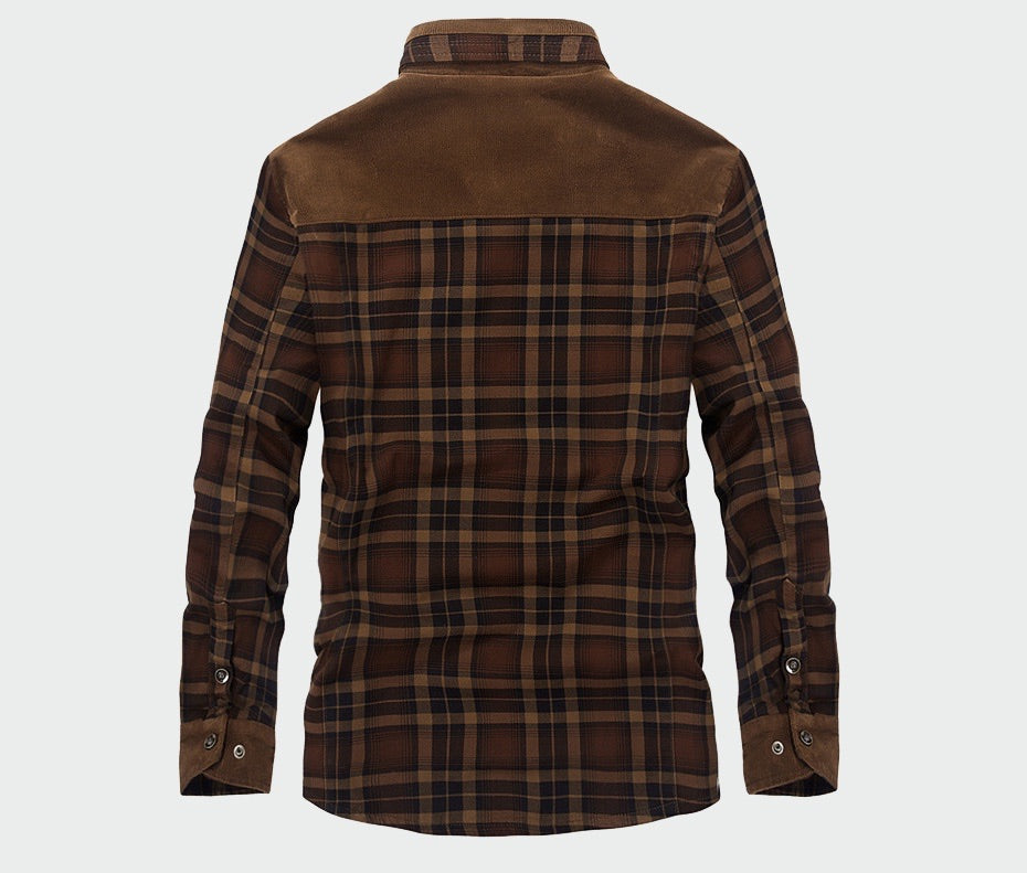 Gray Men's Plaid Jacket - styled view