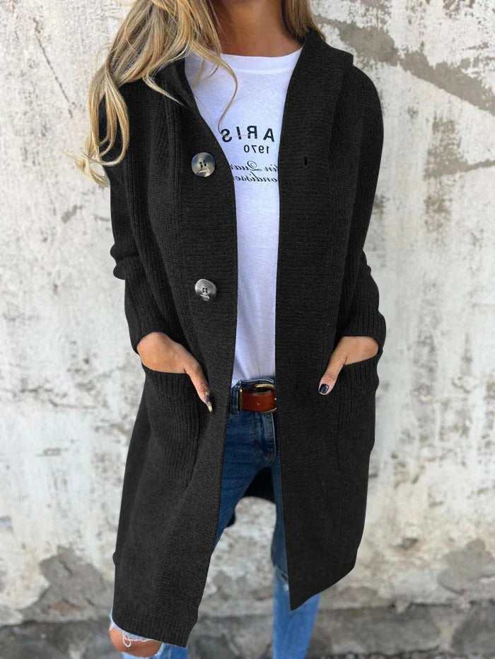 Ines Women's Cardigan - fabric and finish detail