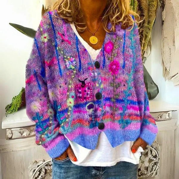 Liana Women's Floral Sweater - styled view