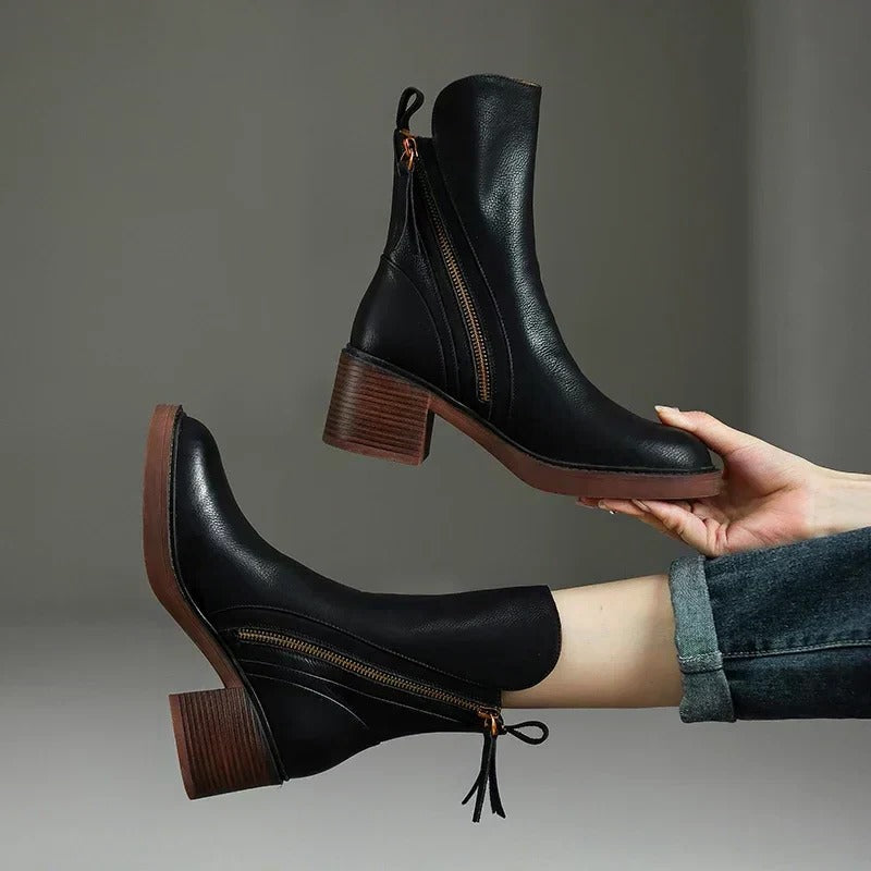 Tamsin Women's Ankle Boots - fabric and finish detail