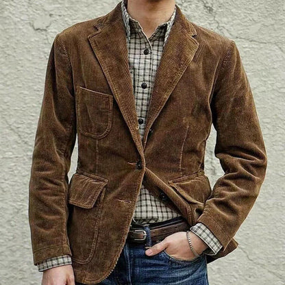 Rufus Men's Blazer - fabric and finish detail