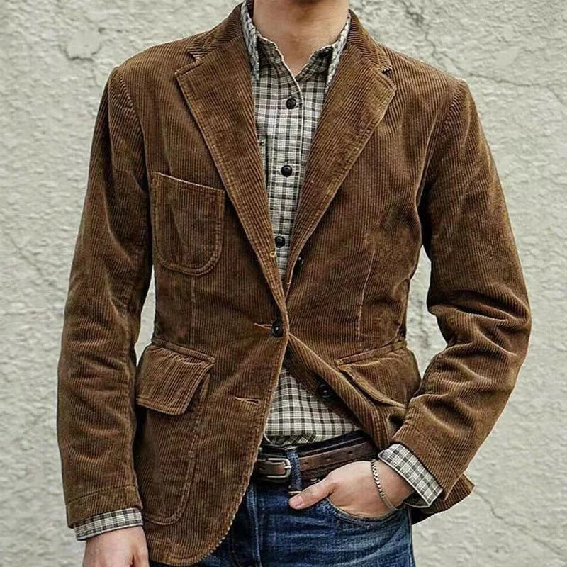 Rufus Men's Blazer - fabric and finish detail