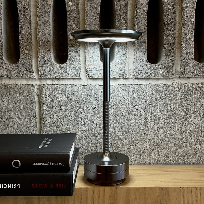 Ember LED Table Lamp - fabric and finish detail