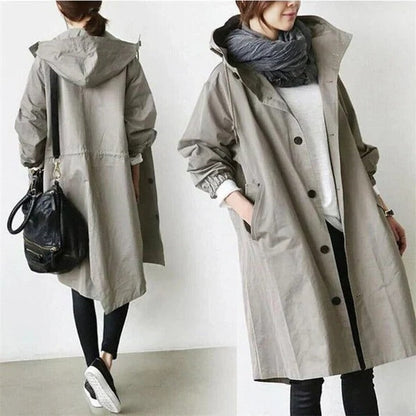 Sienna Women's Oversized Trench Coat - front view