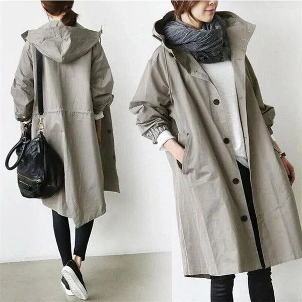 Sienna Women's Oversized Trench Coat - front view