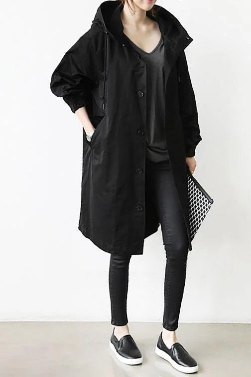 Sienna Women's Oversized Trench Coat - styled view