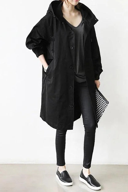 Sienna Women's Oversized Trench Coat - styled view