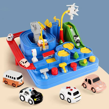 Cedar Car Track Game - full-length view