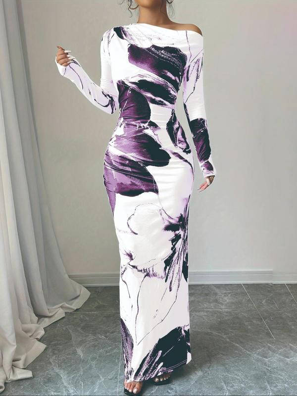 Sienna Women's Asymmetric Maxi Dress - full-length view