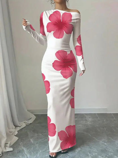 Sienna Women's Asymmetric Maxi Dress - front view