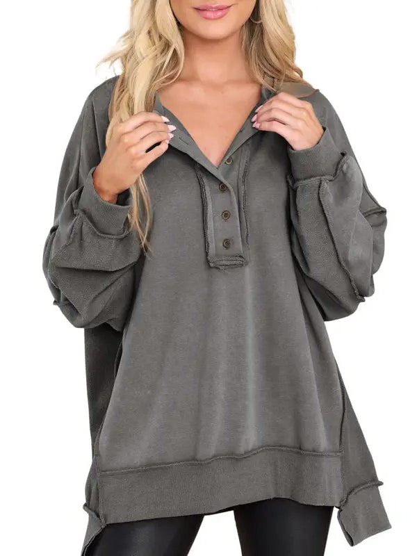 Sable Women's Oversized Sweatshirt - flat lay