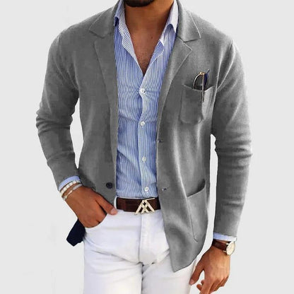 Silas Men's Blazer - fabric and finish detail