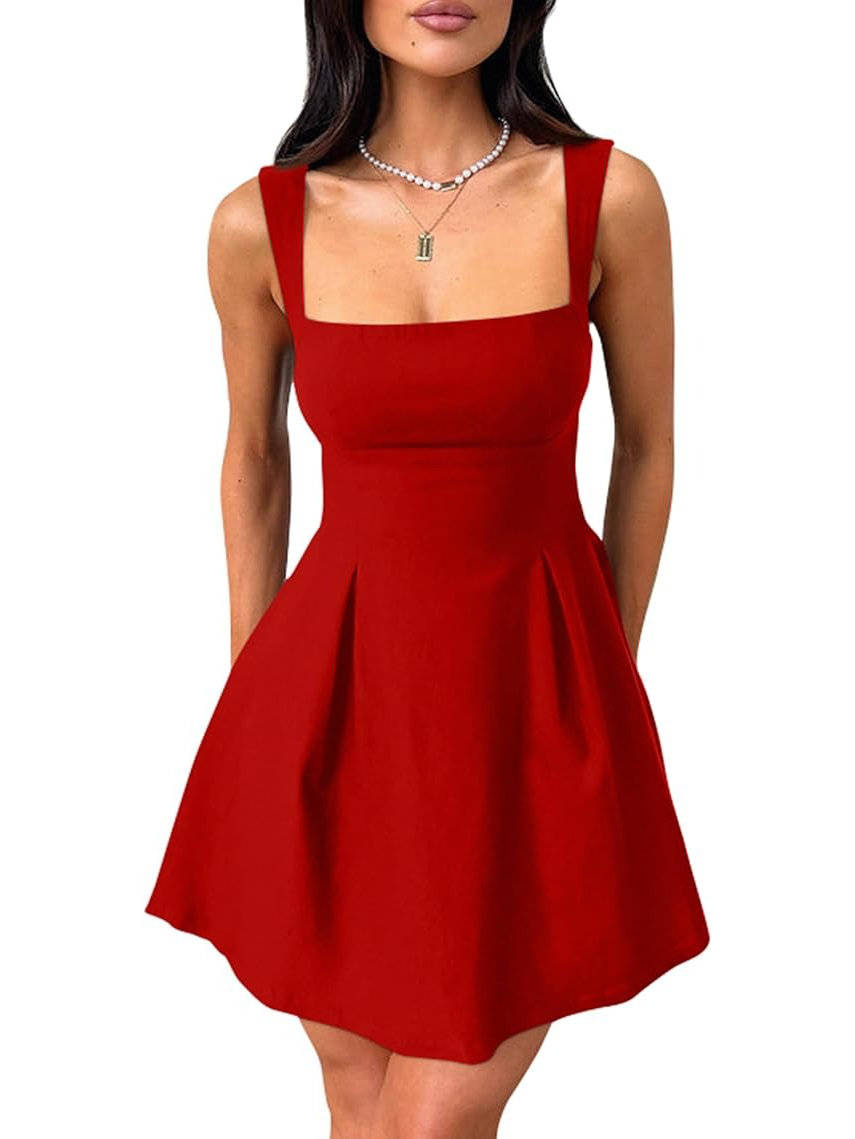 Tamsin Women's Adjustable Mini Dress - fabric and finish detail