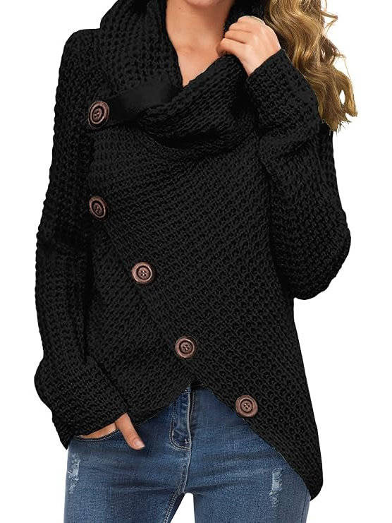 Eloise Women's Asymmetric Sweater - styled view