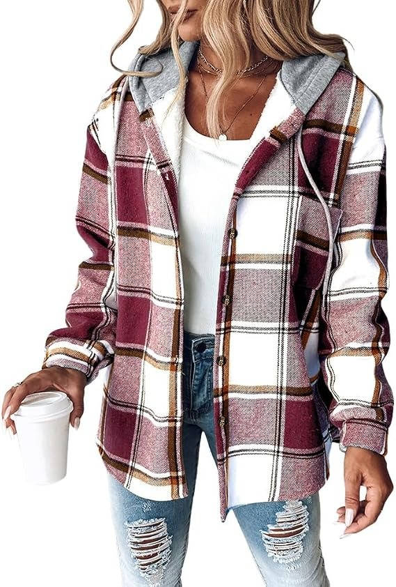 Dahlia Women's Plaid Jacket - close-up detail