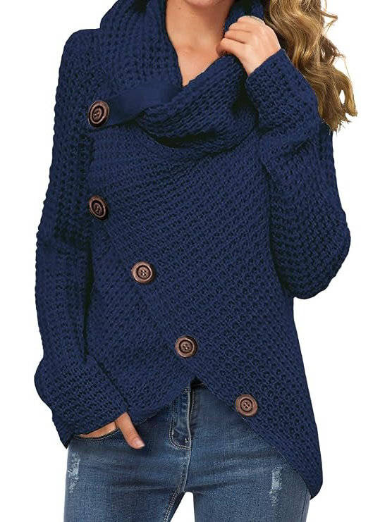 Eloise Women's Asymmetric Sweater - front view