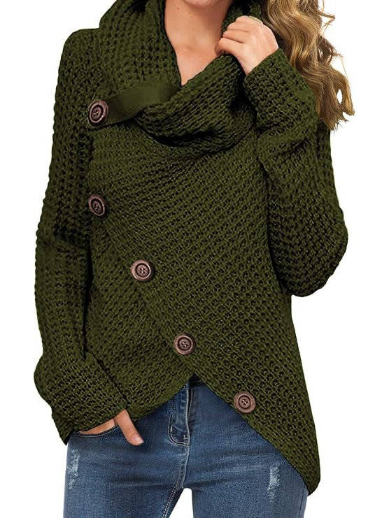 Eloise Women's Asymmetric Sweater - back view