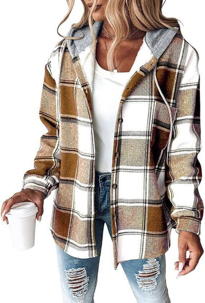 Dahlia Women's Plaid Jacket - flat lay