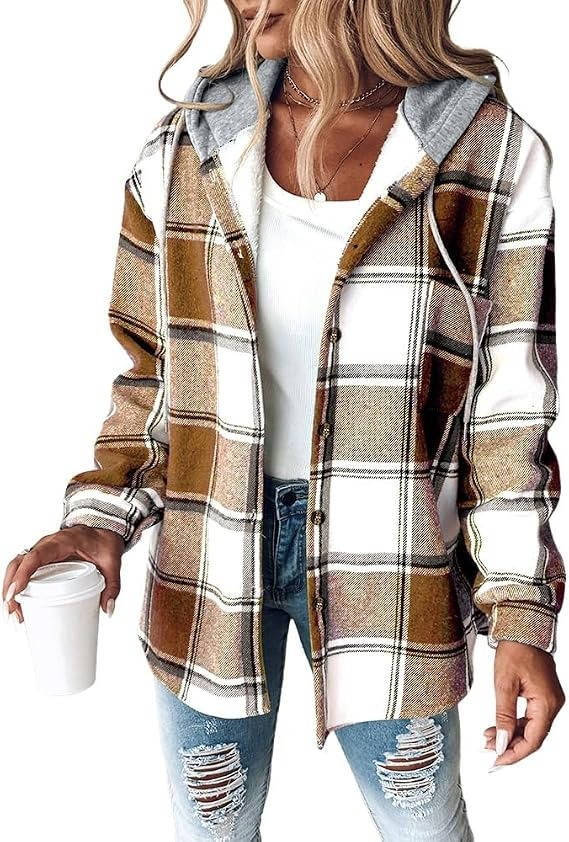 Dahlia Women's Plaid Jacket - flat lay