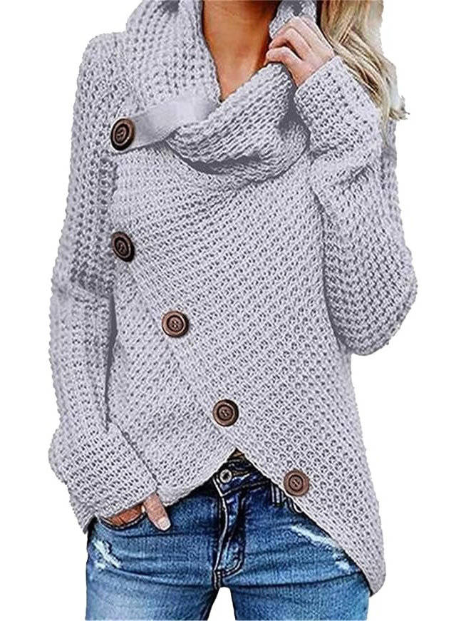 Eloise Women's Asymmetric Sweater - styled view