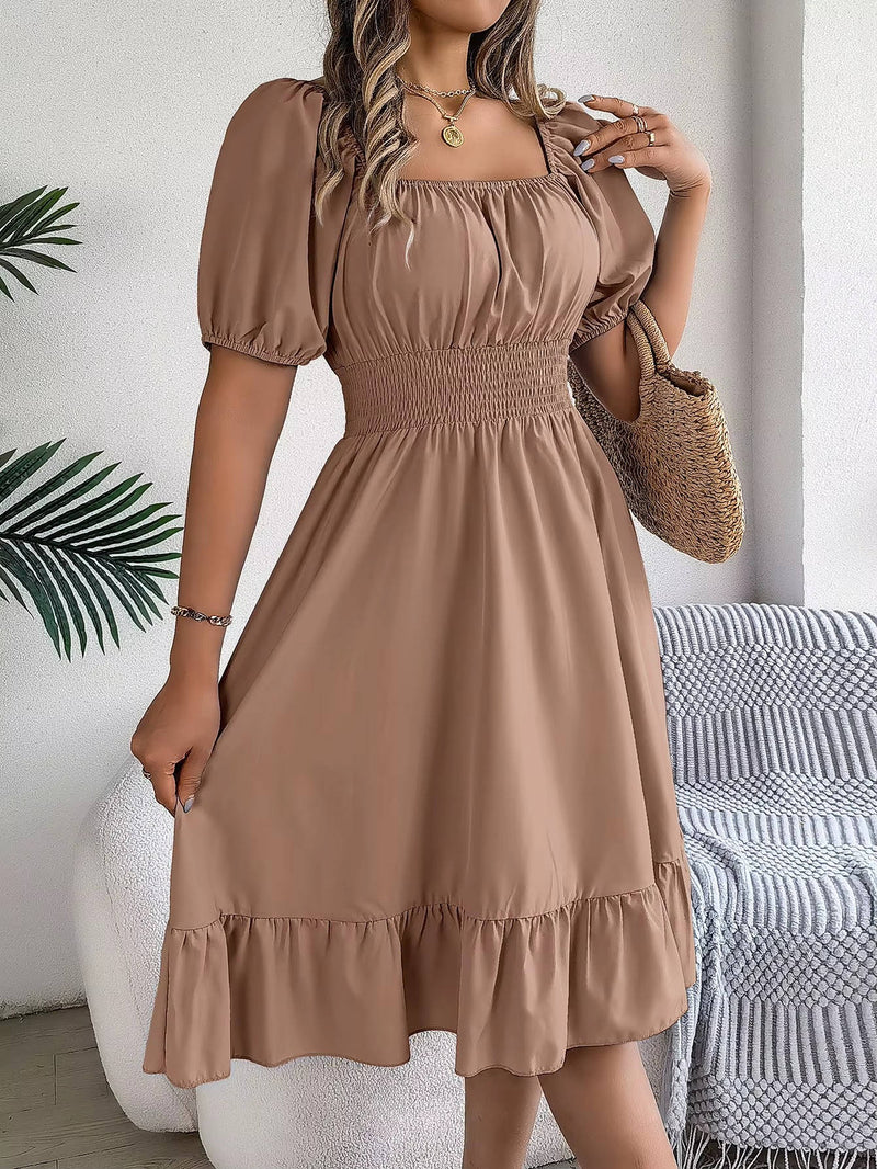 Edith Women's Dress | Shirred, Ruffle, A-line