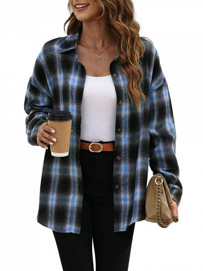 Nora Women's Plaid Jacket - styled view