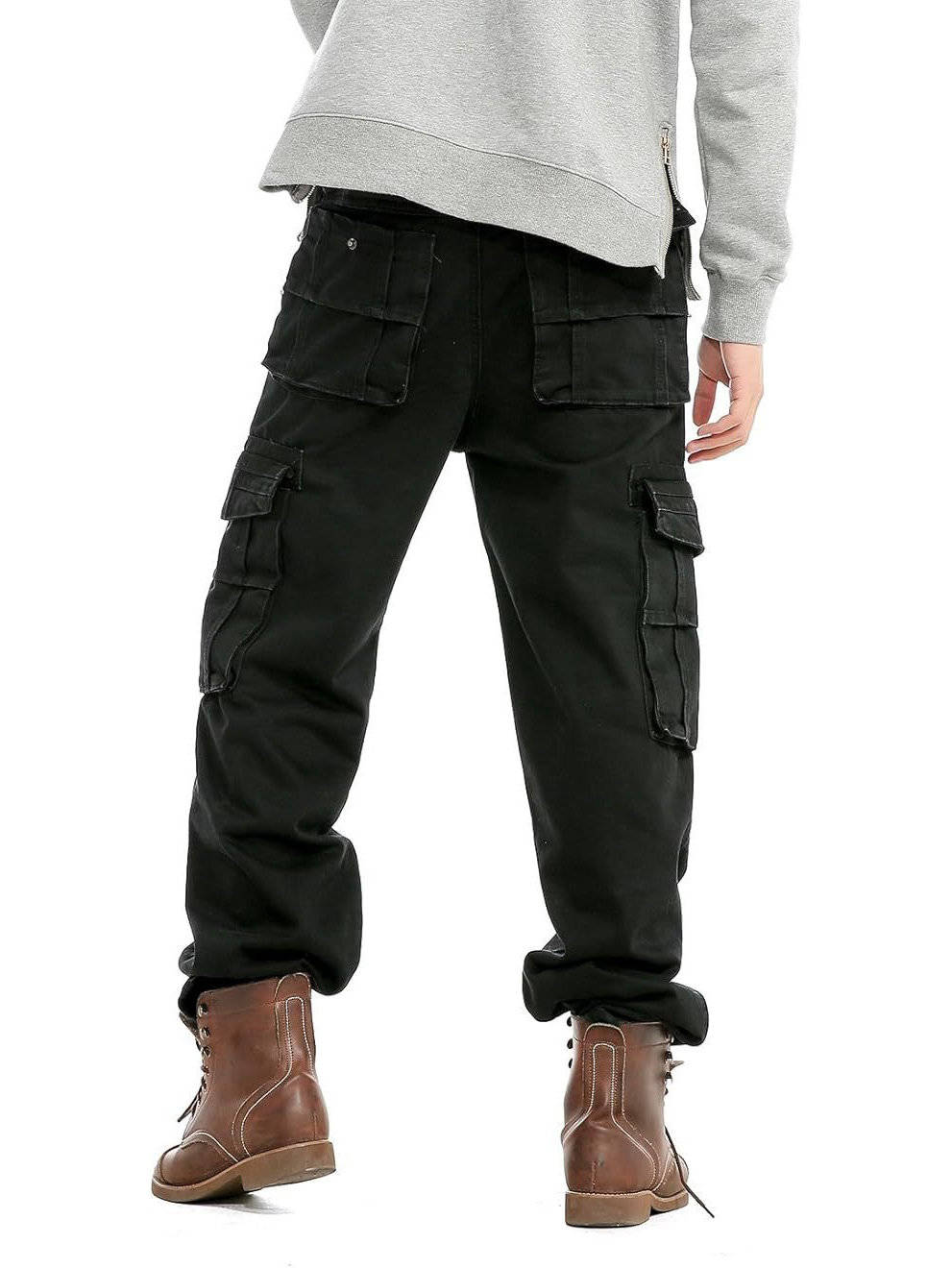 Tristan Men's Wide Leg Cargo Pants - shown in use