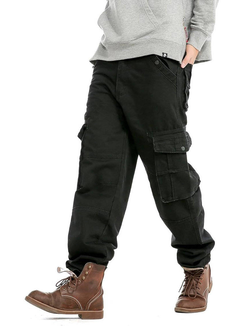 Tristan Men's Wide Leg Cargo Pants - flat lay