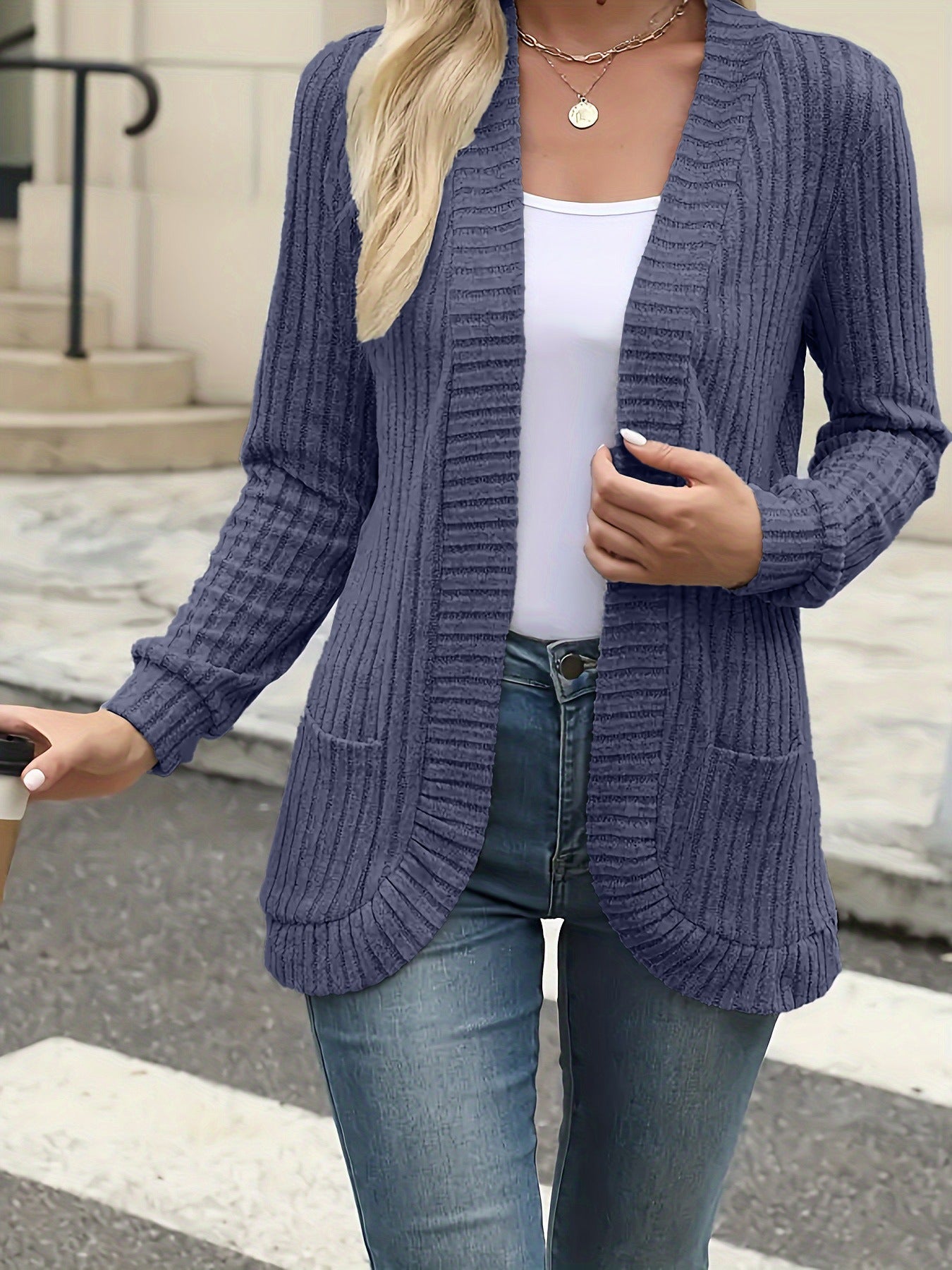 Elena Women's Cardigan - flat lay
