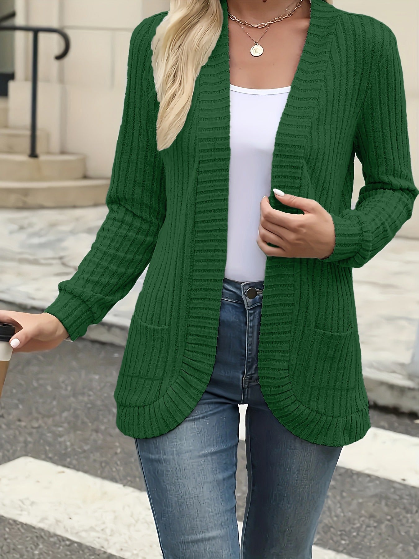 Elena Women's Cardigan - fabric and finish detail