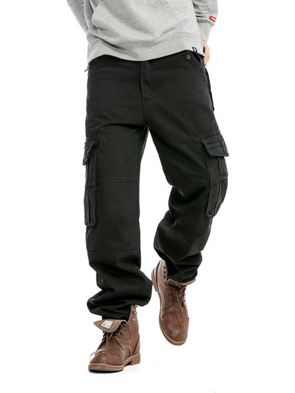 Tristan Men's Wide Leg Cargo Pants - full-length view