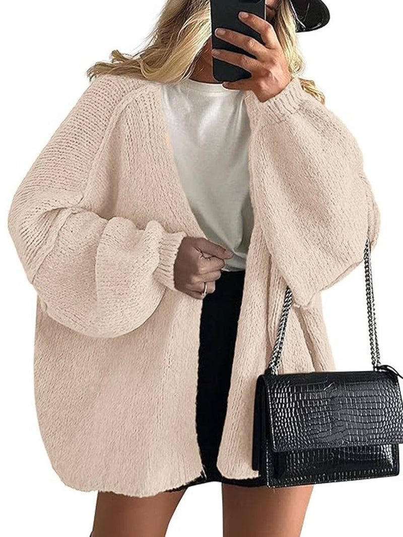 Violette Women's Oversized Cardigan - fabric and finish detail