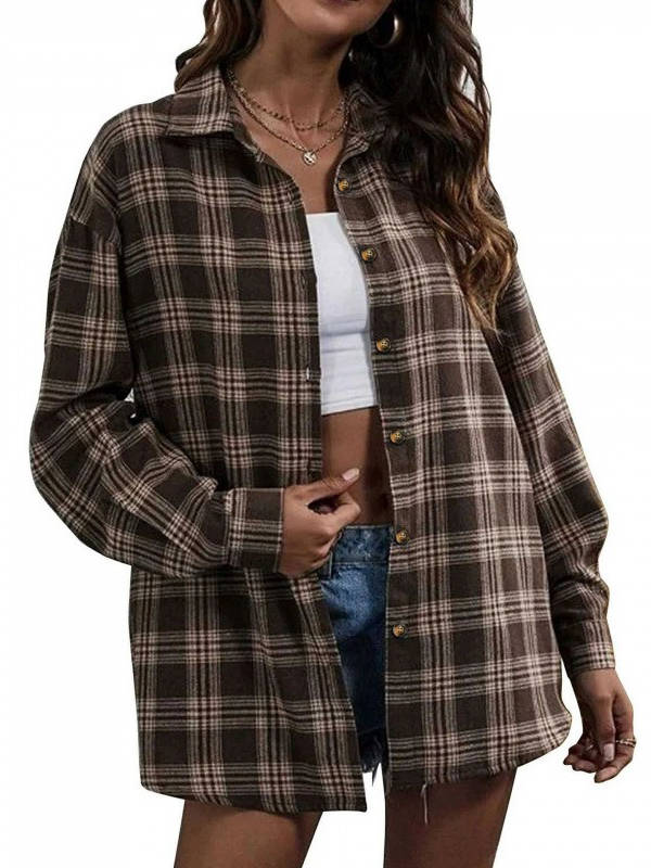 Nora Women's Plaid Jacket - shown in use