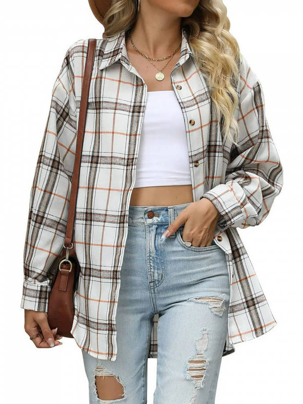 Nora Women's Plaid Jacket - back view