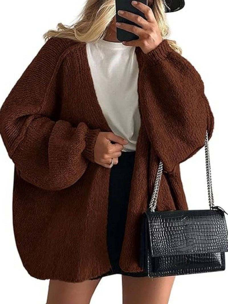 Violette Women's Oversized Cardigan - close-up detail