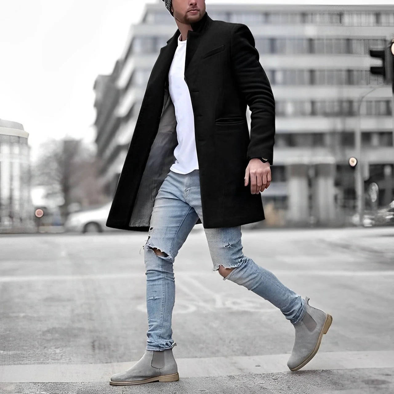 Sawyer Men's Coat - fabric and finish detail