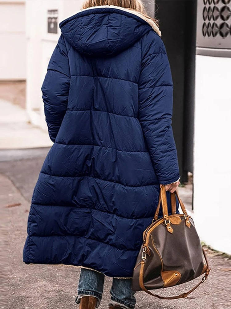 Xanthe Women's Quilted Coat - styled view
