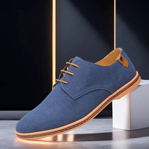 Reuben Men's Suede Oxfords - flat lay