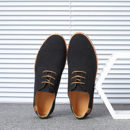 Reuben Men's Suede Oxfords - back view