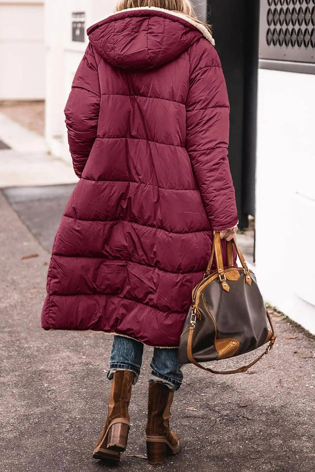 Xanthe Women's Quilted Coat - styled view