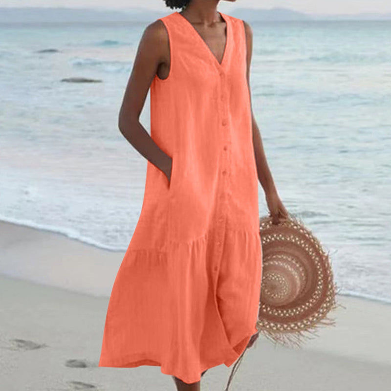 Rosa Women's Midi Dress - flat lay