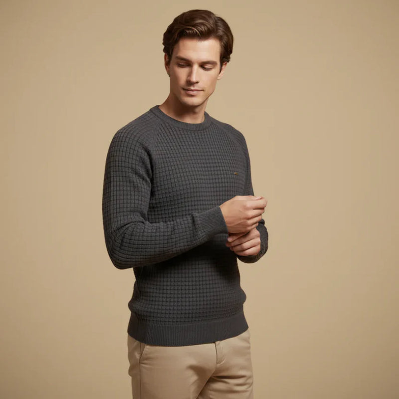 Gray Men's Sweater - styled view