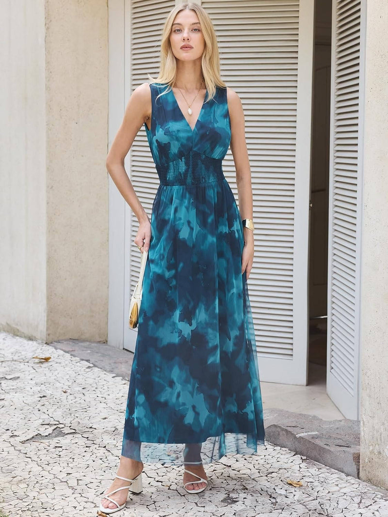 Nadia Women's Floral Maxi Dress - shown in use