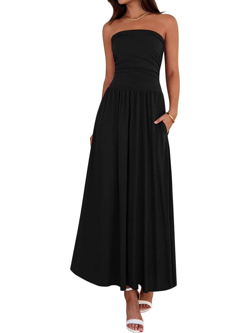 Quinn Women's Maxi Dress | Ruched, Strapless