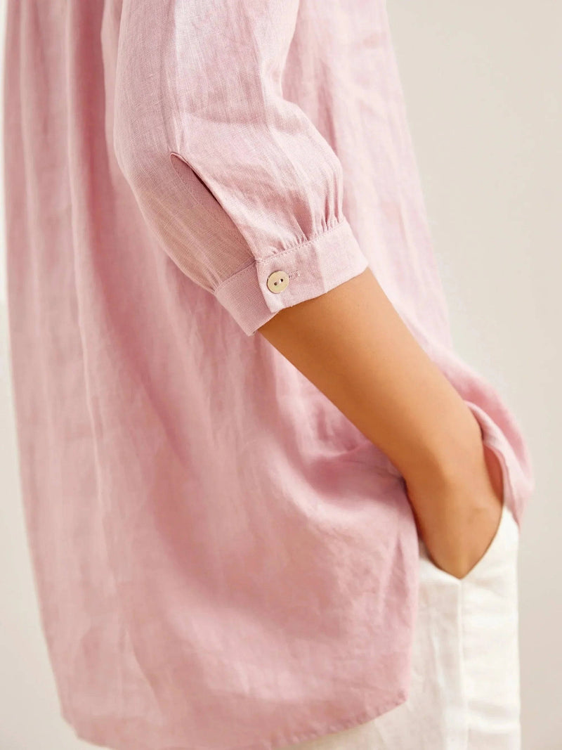 Tallulah Women's Linen Dress - back view