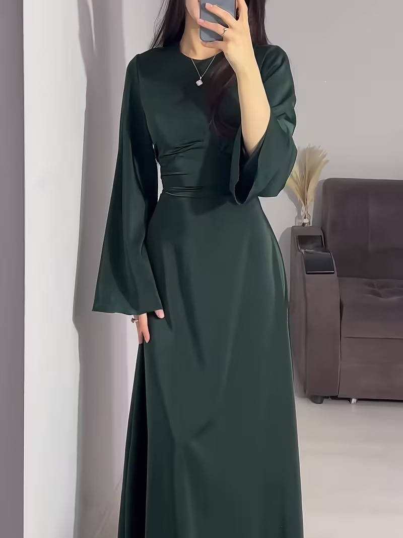 Paloma Women's Satin Maxi Dress - flat lay