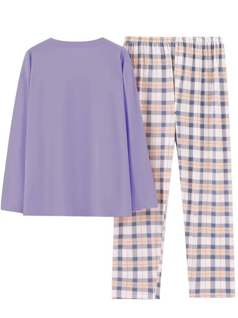 Mabel Women's Plaid Pyjama Set - front view