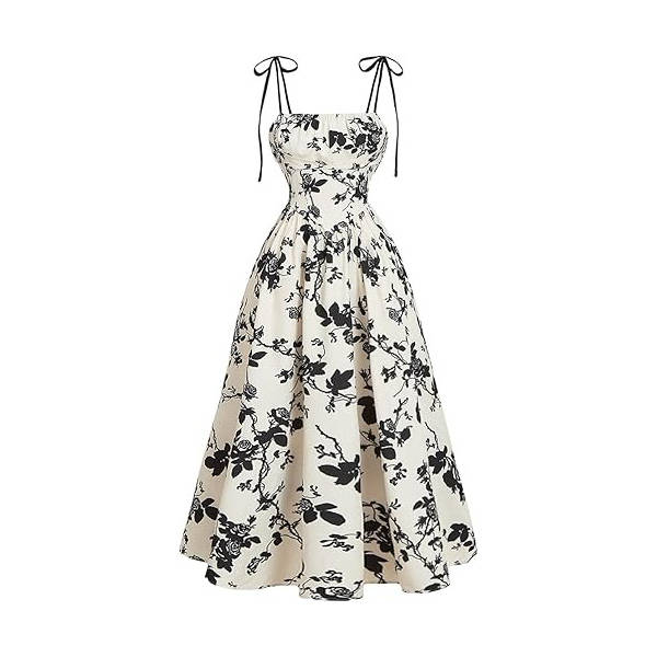 Perla Women's Floral Midi Dress - flat lay
